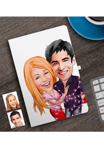 Kişiye Özel Sevgililer Karikatürlü Defter-2