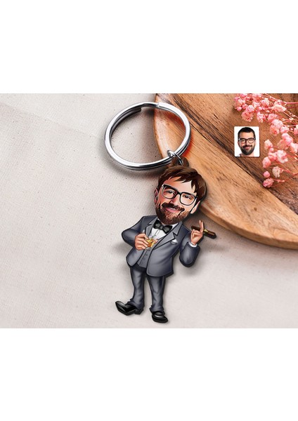 Kişiye Özel Erkek Karikatürlü Ahşap Anahtarlık, Sevgiliye Hediye, Erkek Hediyesi, Doğum Günü Hediyesi-13 fırsatları