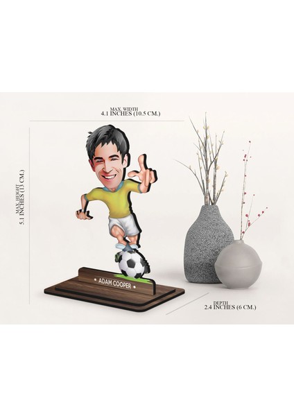 Kişiye Özel Futbolcu Karikatürlü Ahşap Biblo-10 , Arkadaşa Hediye , Sevgiliye Hediye, Kişiye Özel Biblolar fırsatları