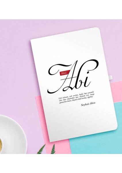 Kişiye Özel Mânâ Abi Beyaz Defter
