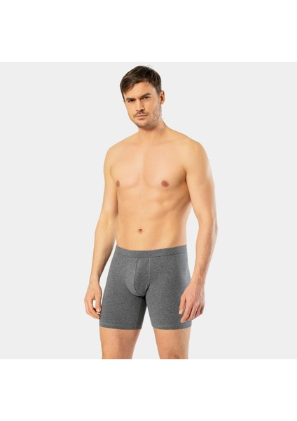 Erkek Likralı Uzun Boxer Bel Bantlı
