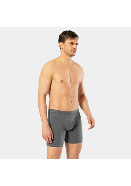 Erkek Likralı Uzun Boxer Bel Bantlı