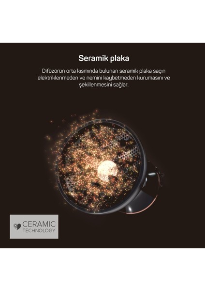 AR5086 Bellissima Diffon Ceramic Kıvırcık Saçlara Özel Saç Kurutma Makinesi - Siyah