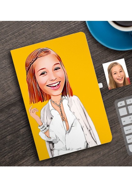 Kişiye Özel Bayan Model Karikatürlü Defter