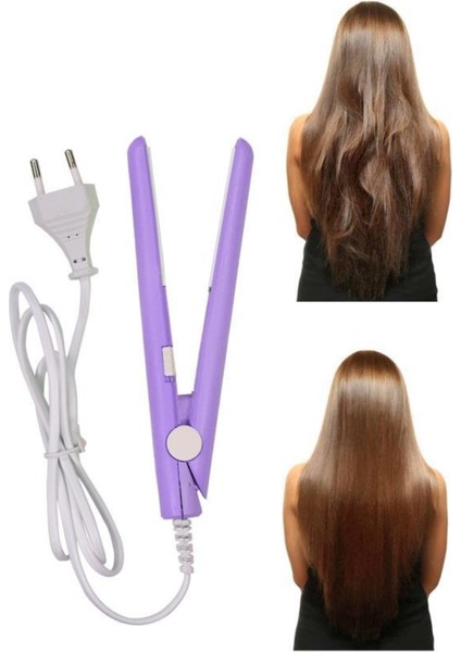 Seyahat Tipi Mini Saç Düzleştirici Mor