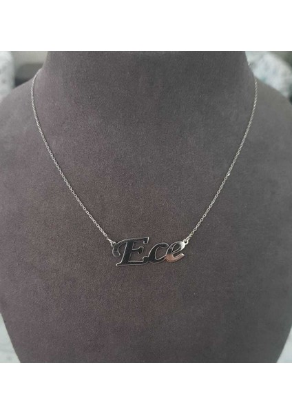 Kişiye Özel Tasarım Ece Yazılı Isim Kolye 925 Ayar Gümüş Sevgiliye,anneye,arkadaşa Kolye fırsatları