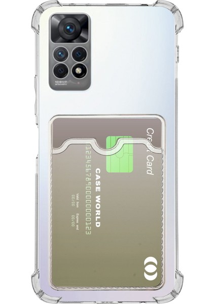 Caseworld Xiaomi Redmi Note 12 Pro 4g Kapak Kamera Korumalı Kartlıklı Darbe Emici Özellikli Şeffaf Silikon Kılıf