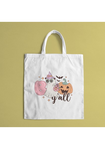 Halloween Baskılı Bez Çanta