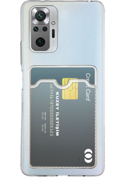 Xiaomi Redmi Note 10 Pro Kapak Kamera Korumalı Kartlıklı Darbe Emici Özellikli Şeffaf Silikon Kılıf