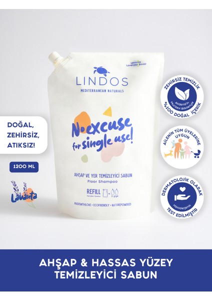 - Doğal Lavanta Kokulu Ahşap Temizleyici Konsantre Vegan Parke Temizleyici Parlatıcı 1200 ml