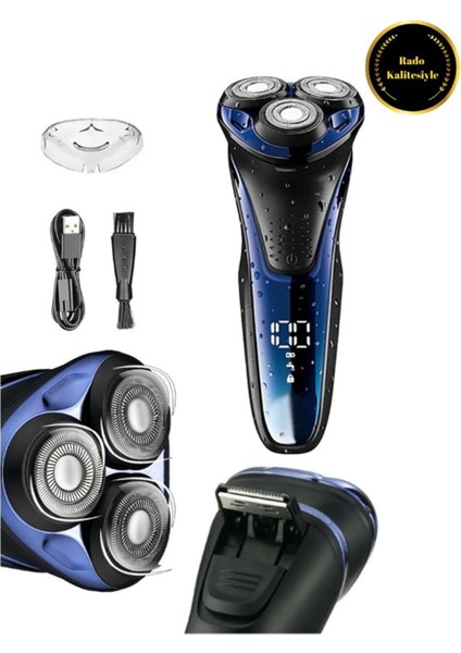 Ipx-7 Pro Water Islak&kuru Tıraş Makinesi Şarjlı Su Geçirmez Sıfır Kesim Tıraş Makinesi
