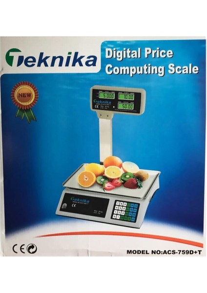 Kollu Şarjlı Terazi 40 kg Market Manav Bakkal Terazisi