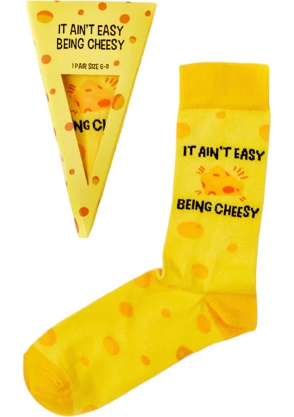 Peynir Desenli Pamuklu Unısex Soket Çorap fiyatları