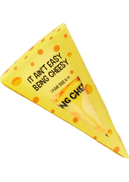 Peynir Desenli Pamuklu Unısex Soket Çorap modelleri