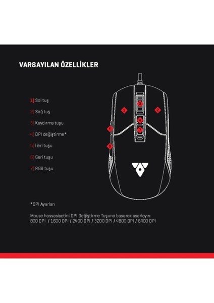 Slons Aksesuar KB-2101 Optik Oyuncu Mouse,renkli, 7 Fonksiyon