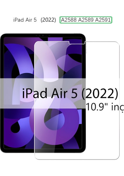 Apple iPad Air 5. Nesil 10.9" Inç (2022) Tablet Nano Kırılmaz ekran koruyucu