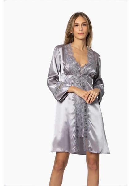 Saten Gecelik Sabahlık Pijama Takım Şort Takım 6'lı Gelin Çeyiz Seti 6010 fiyatları