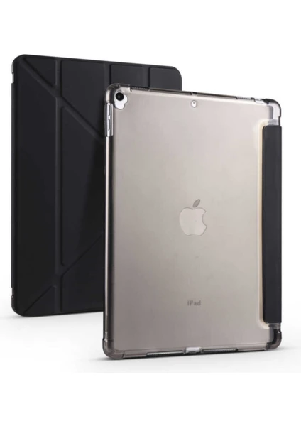 iPad 9. Nesil 8. Nesil 10.2" Kılıf Tri Folding Smart Kalemlik Bölmeli Akıllı Uyku Modlu Kılıf