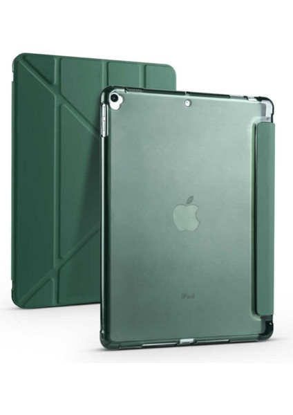 iPad 9. Nesil 8. Nesil 10.2" Kılıf Tri Folding Smart Kalemlik Bölmeli Akıllı Uyku Modlu Kılıf