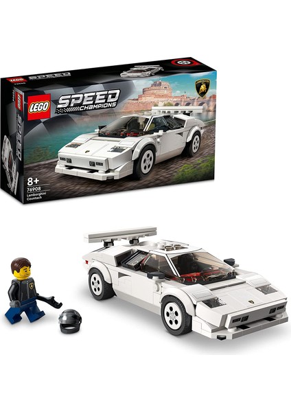 Speed Champions Lamborghini Counh 76908-8 Yaş ve Üzeri Çocuklar Için Süper Spor Araba Modeli Oyuncak Yapım Seti (262 Parça)