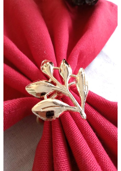 6 Adet Gold Sarmaşık Metal Peçete Halkası - Napkin Ring - Table Decor fırsatları