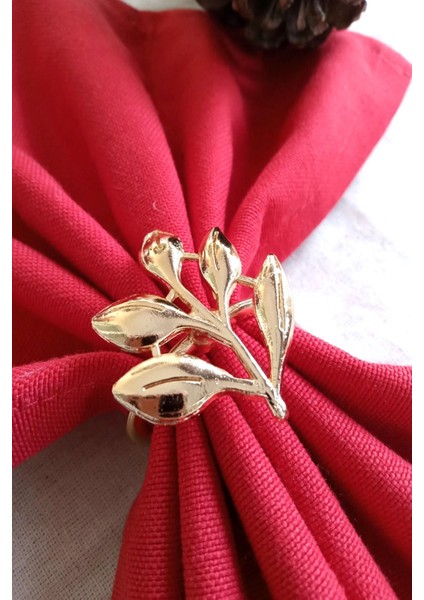 6 Adet Gold Sarmaşık Metal Peçete Halkası - Napkin Ring - Table Decor indirimleri
