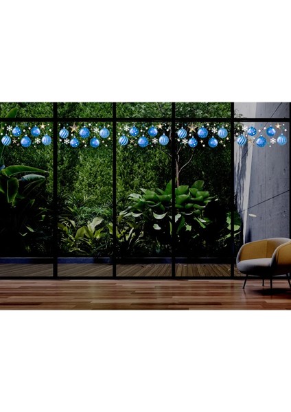 Yeni Yıl Merry Christmas Parti Malzemeleri Cam Duvar Sticker Setleri