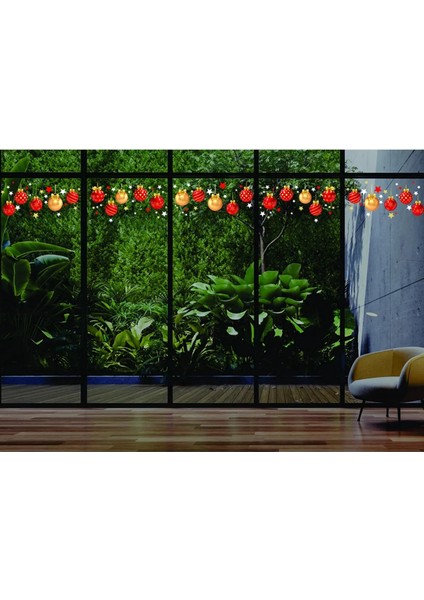 Yeni Yıl Merry Christmas Parti Malzemeleri Cam Duvar Sticker Setleri