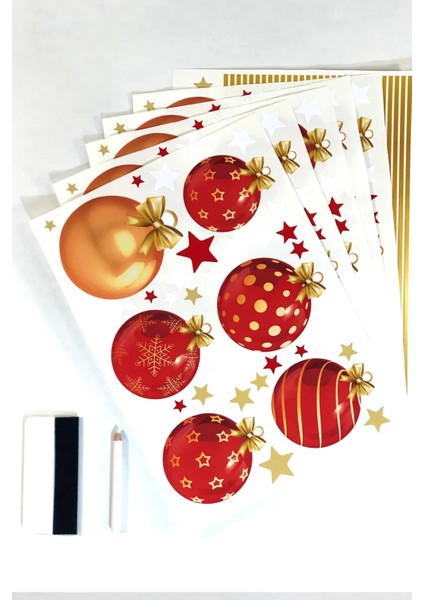 Yeni Yıl Merry Christmas Parti Malzemeleri Cam Duvar Sticker Setleri fiyatları