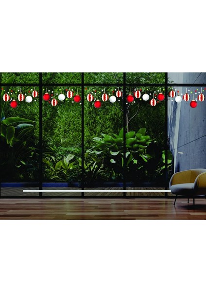 Yeni Yıl Merry Christmas Parti Malzemeleri Cam Duvar Sticker Setleri