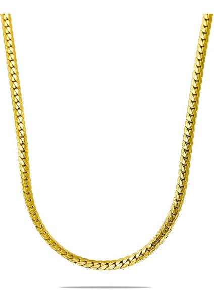 Gold Renk Çelik Kadın Snake Zincir