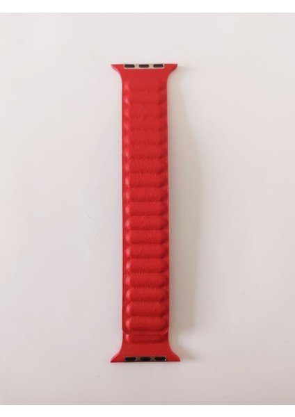 Apple Watch Uyumlu Deri Kordon 38/40/41 mm Kırmızı