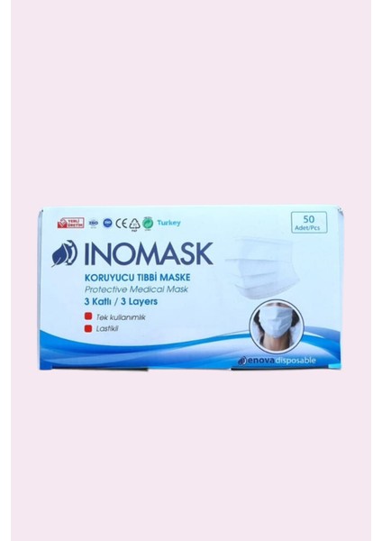 3 Katlı Burun Telli Yüksek Korumalı Tıbbi Maske