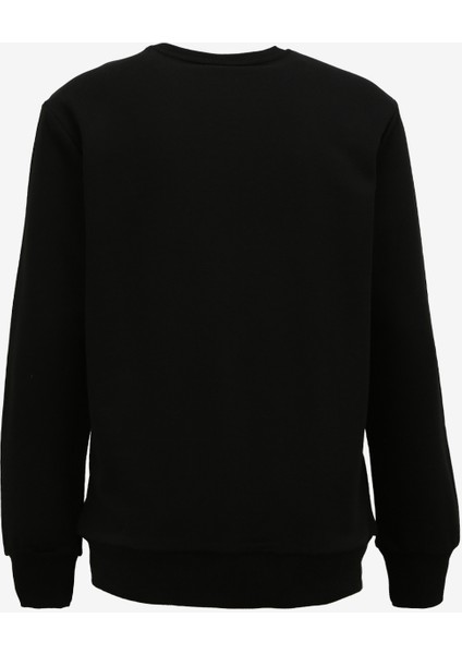 Siyah Erkek Bisiklet Yaka Sweatshirt D3WM-SWT25