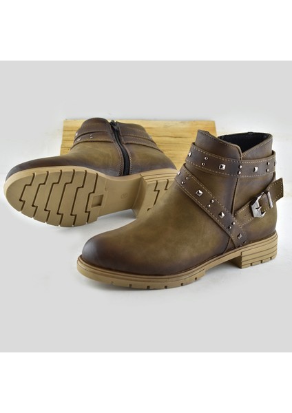8491 Günlük Fermuarlı Kadın Bot Ayakkabı Siyah Bayan Bot Enesse modelleri