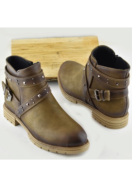 8491 Günlük Fermuarlı Kadın Bot Ayakkabı Siyah Bayan Bot Enesse indirimleri