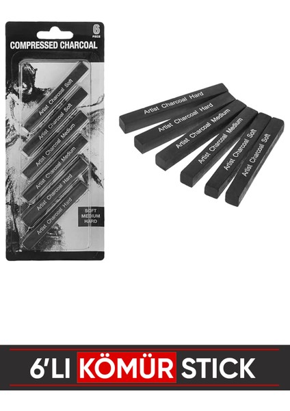 Kömür Füzen Stick 6'lı Set fiyatları