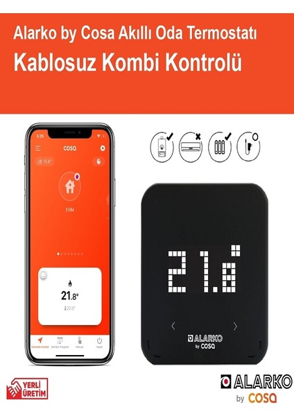 By Cosa Wi-Fi Erişimli Akıllı Kombi Termostadı