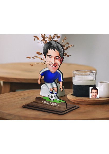 Kişiye Özel Futbolcu Karikatürlü Ahşap Biblo-11 , Arkadaşa Hediye , Sevgiliye Hediye, Kişiye Özel Biblolar fiyatları
