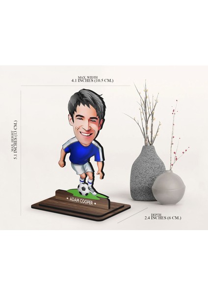 Kişiye Özel Futbolcu Karikatürlü Ahşap Biblo-11 , Arkadaşa Hediye , Sevgiliye Hediye, Kişiye Özel Biblolar fırsatları