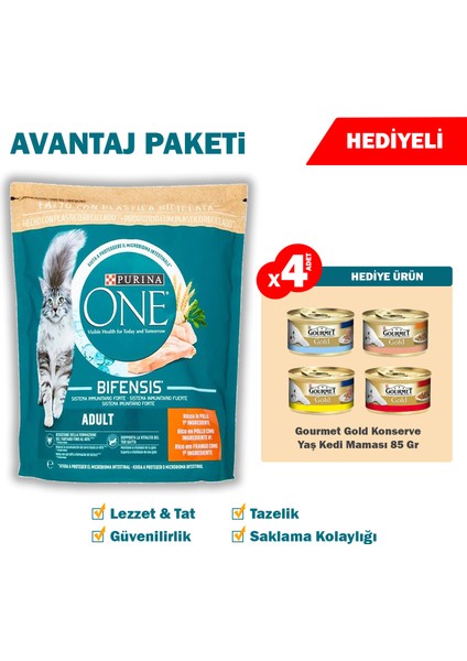 Purına One Yetişkin Tavuklu Kedi Maması 1.5 kg (Hediyeli)