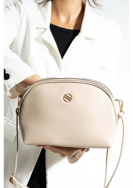 Sn 1298 Iki Gözlü Kadın Kol Çantası Omuz Çapraz Çanta