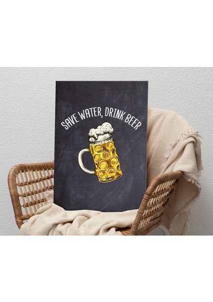 Beer Tasarımlı Kanvas Tablo-2 70X100CM Ev Dekorasyonu, Ev Hediyesi