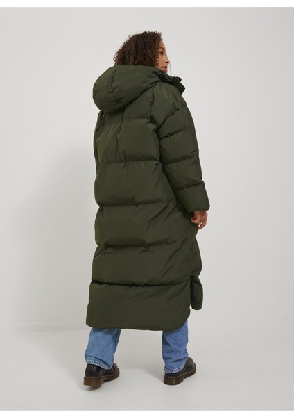Koyu Yeşil Kadın Mont Jxmısty Down Blend Long Puffer Otw modelleri