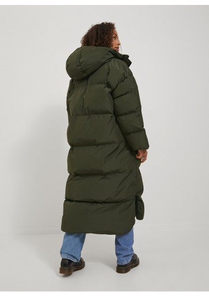 Koyu Yeşil Kadın Mont Jxmısty Down Blend Long Puffer Otw