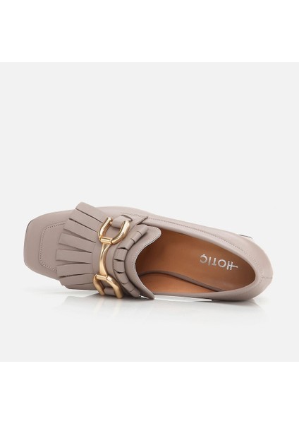 01AYH274810A450 Hakiki Deri Vizon Kadın Kalın Topuk fırsatları