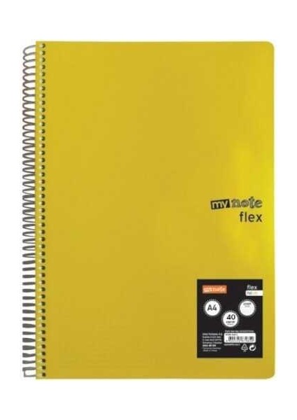 A4 140 Yaprak Spiralli Plastik Kapak Defter