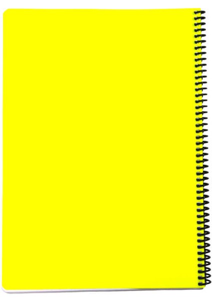 A4 80 Yaprak Spiralli Plastik Neon Kapak Defter