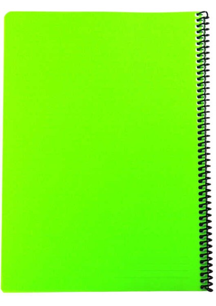 A4 60 Yaprak Spiralli Plastik Neon Kapak Defter