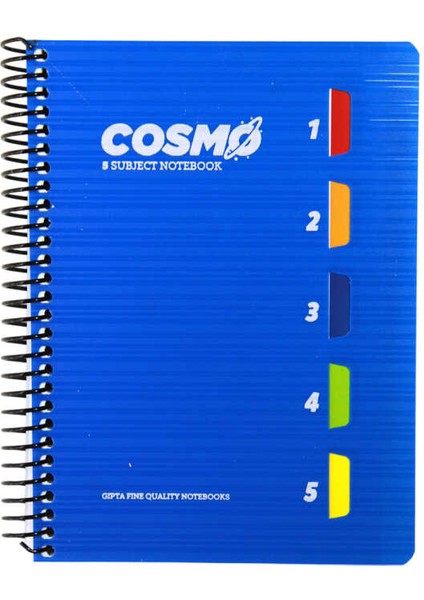 Spiralli 5 Seperatörlü Plastik Kapaklı Defter 150 Yaprak 17 x 24 cm fırsatları